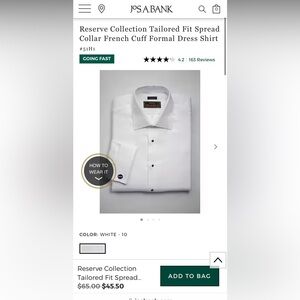 white button down dress shirt